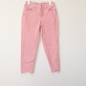 Pink Distressed Women Jeans